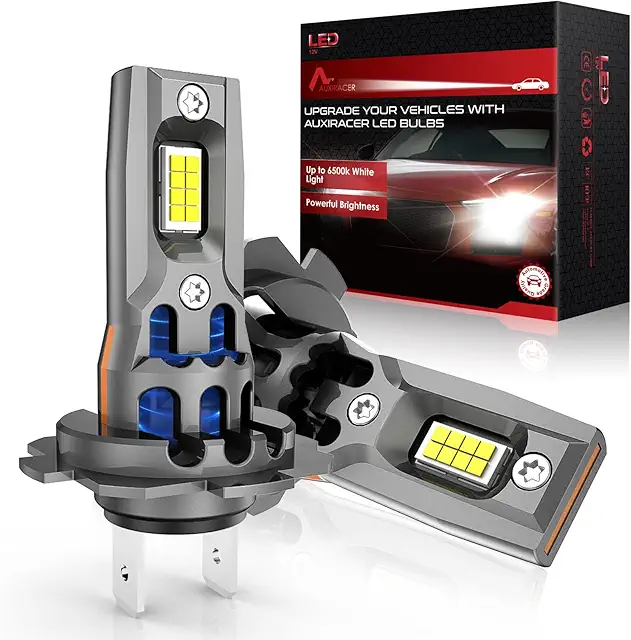 AUXIRACER H7 LED Ampoules améliorées, 22000LM, 6500K Blanc Froid, Lot de 2