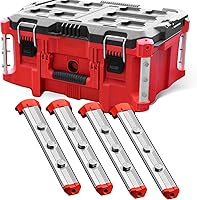 Vista 17 de Rieles de Repuesto Roscados Packout de 3.2" (81.5mm) Compatibles con Caja de Herramientas Milwaukee Packout 48-22-8424 - Rieles de Aluminio