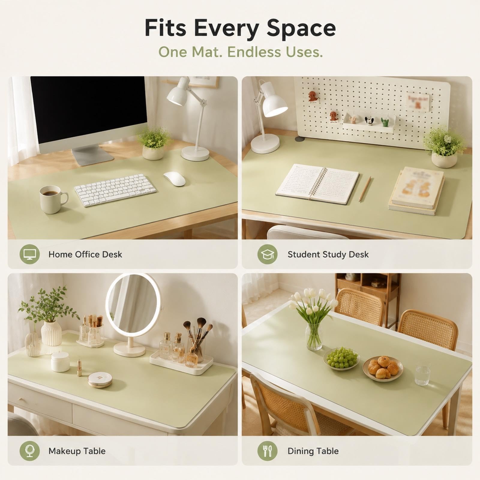 Sottomano Scrivania Silicone, Tappetino Scrivania Grande Desk Mat