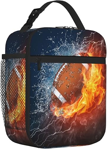 Miniatura 2 de American Football - Bolsa de almuerzo reutilizable, aislada, espaciosa, elegante, ecológica, adecuada para más de 6 años
