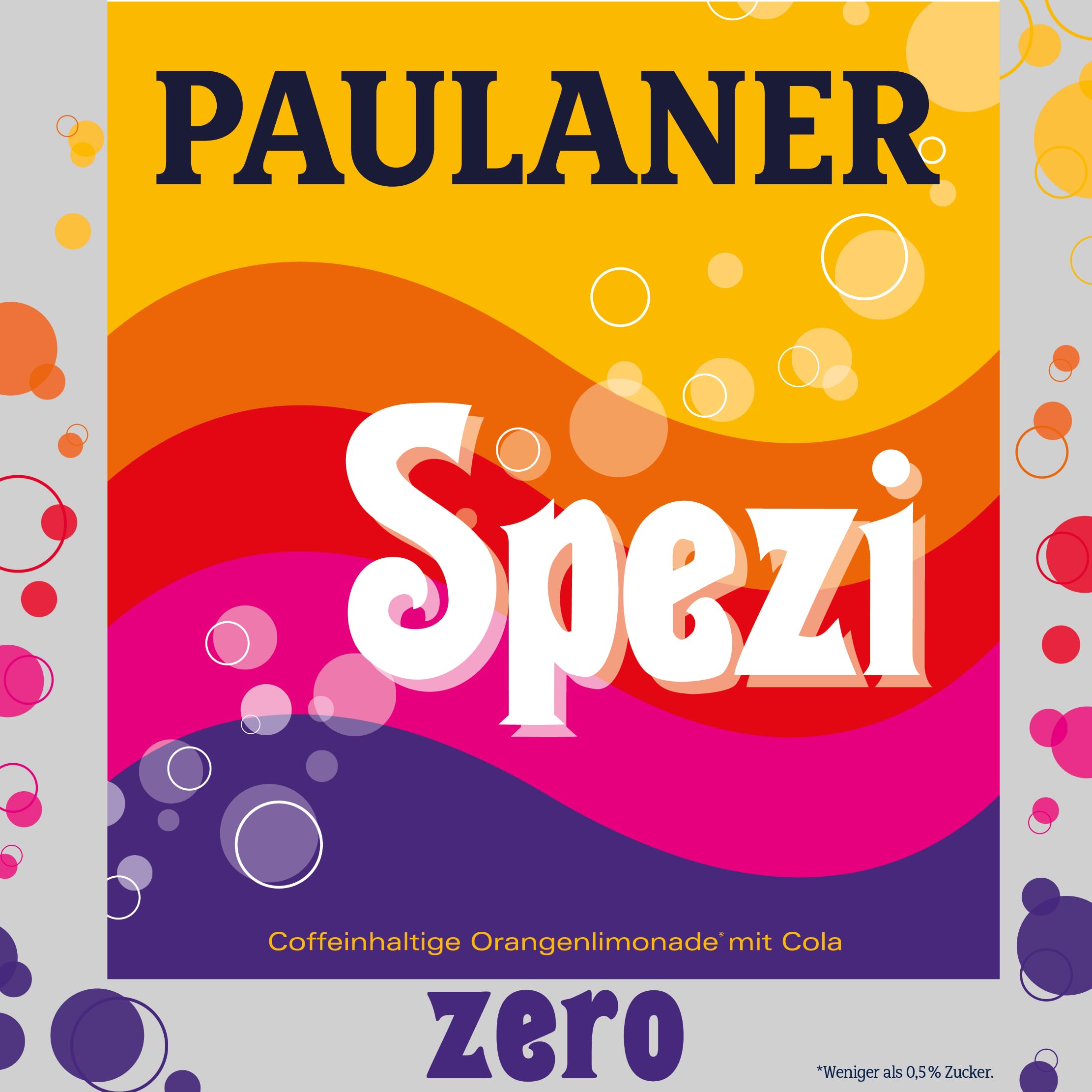 Paulaner Spezi Zero • Erfrischungsgetränk mit Cola & Orange ohne Zucker • EINWEG (24x0,5l)