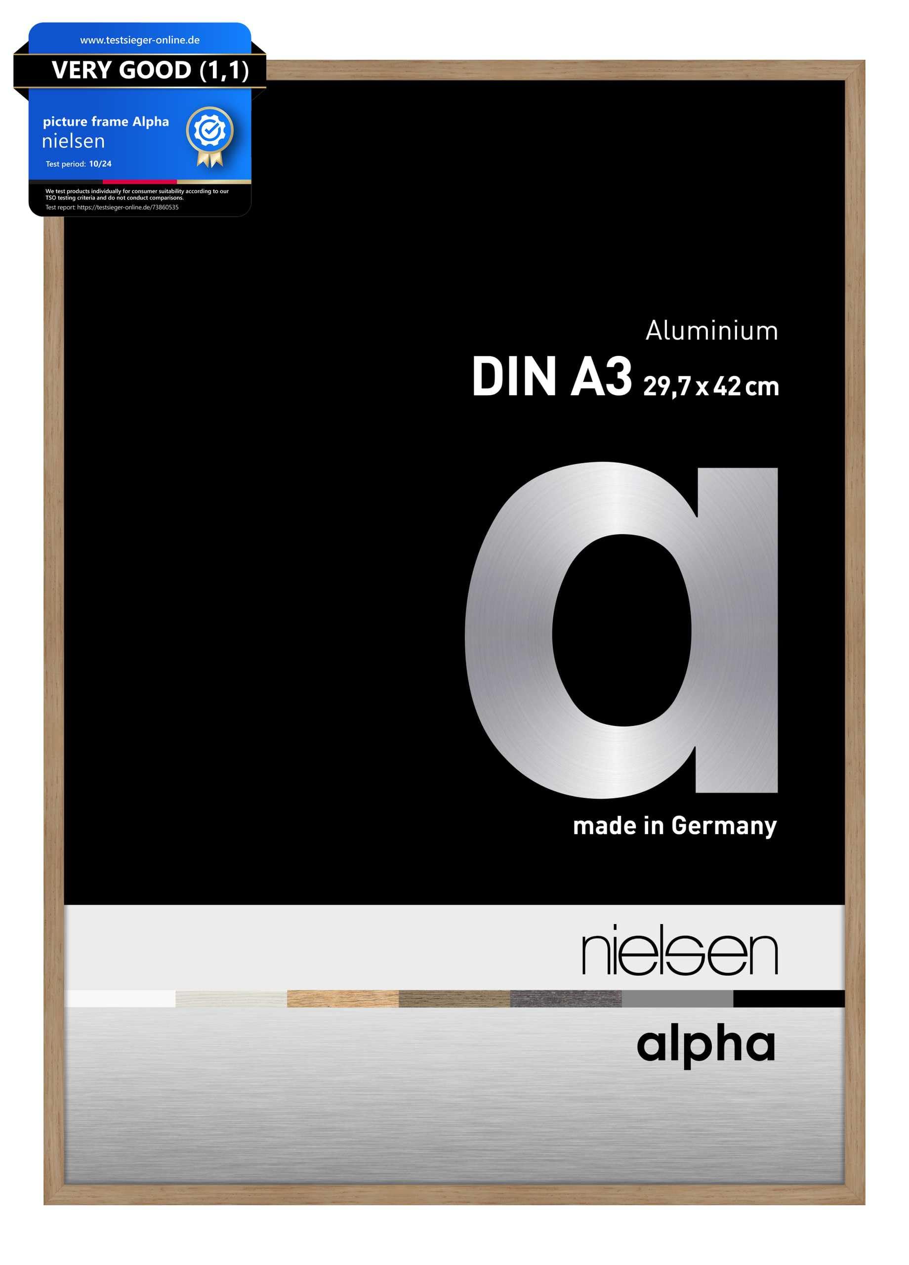 Nielsen Design   Alpha Aluminium Picture Frame Oak in Size A3, BrandAlley