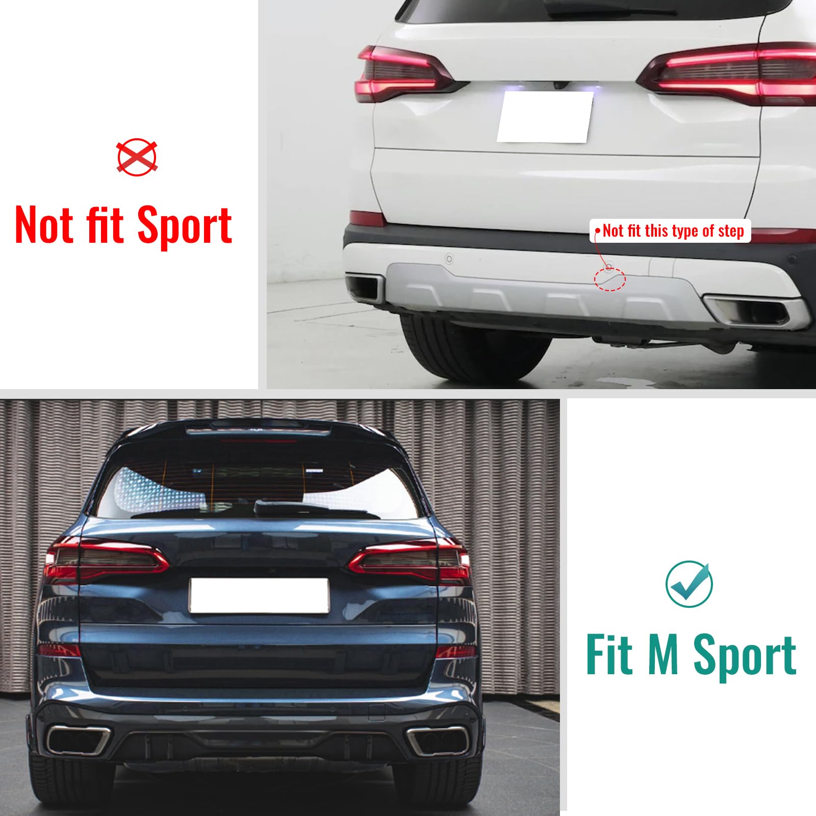 Amazon.com: Fit 2019-2025 BMW G05 X5 M Sport Rear Bumper Lip