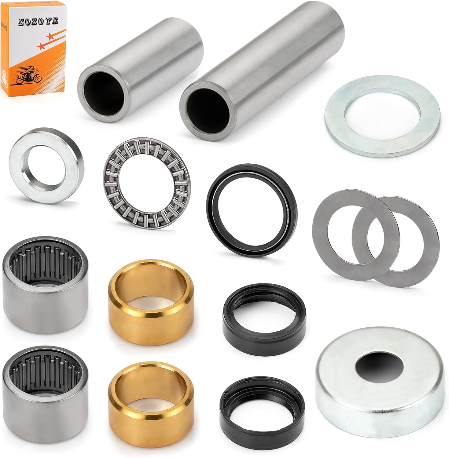 Swing Arm Bearing Seal Rebuild Kit for Yamaha Raptor 660R YFM660R 2001-2005 5LP-22184-00-00 5LP-22123-00-00