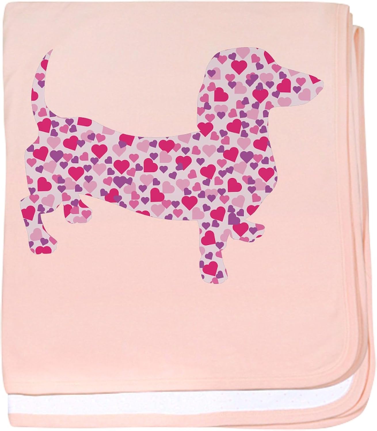 CafePress Doxie Hearts Baby Blanket, Super Soft Newborn Swaddle