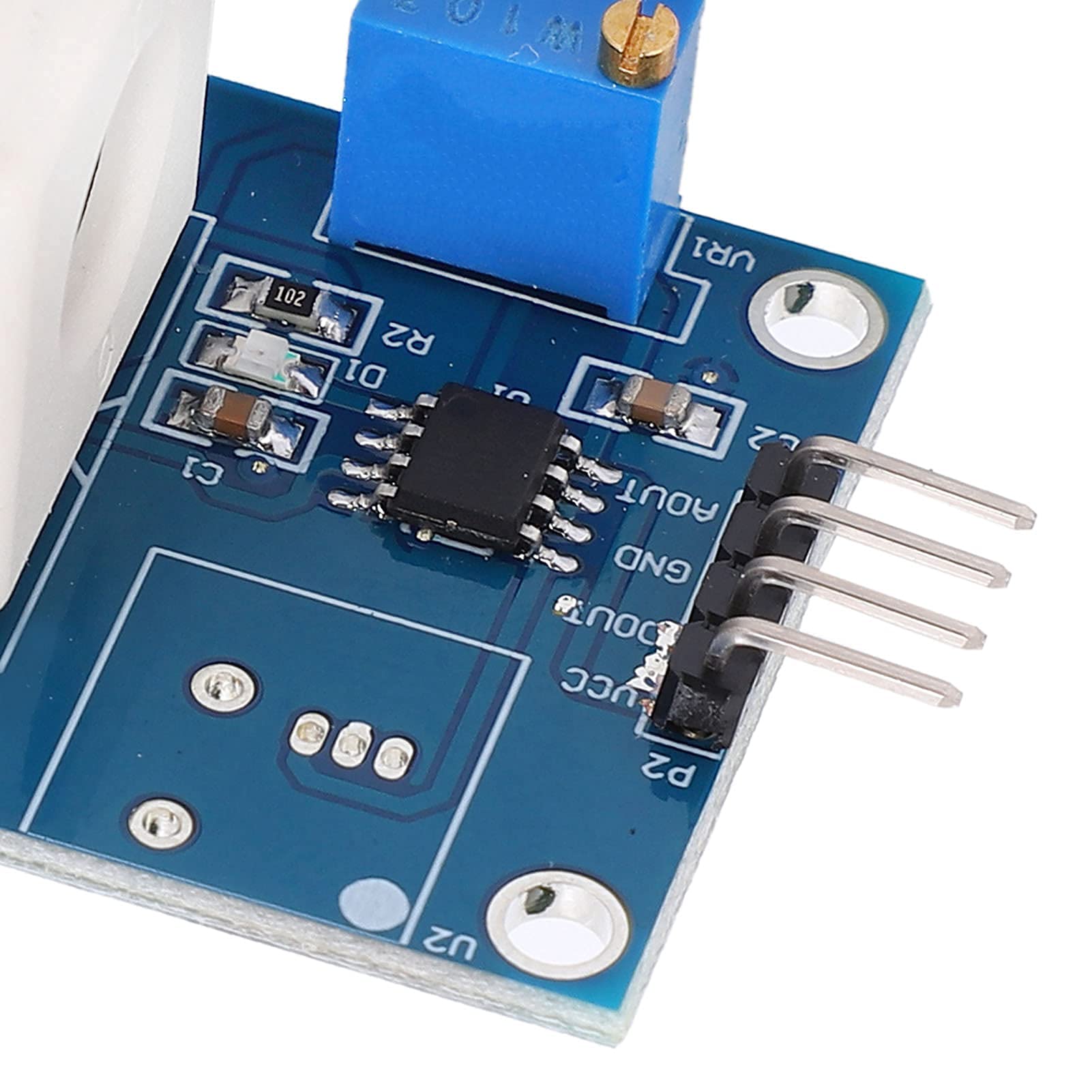 WCS1800 Modules de Capteur de Courant à Effet Hall, 2Pcs DC 5V 35A Module de Capteur de Tension Détecteur de Protection Contre les Surintensités de Court Circuit Testeur de tension Terminal Capteur