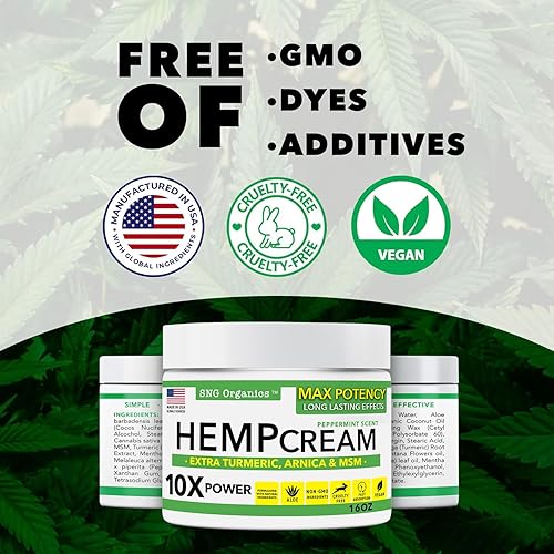 Miniatura 9 de Super Natural Goods Crema de cáñamo con aceite de cáñamo, cúrcuma, árnica y mentol - Crema botánica con una sensación refrescante para aplicación