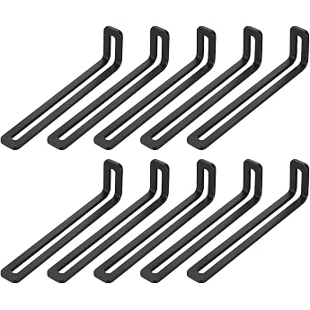 Pack of 10 Angle Connectors Adjustable Mounting Brackets with Slotted Hole Chair Brackets Metal Connectors 90 Degree Angle L-shaped Furniture Corner Brackets Adjustable Right Angle Brackets 120 x 16 x 32 mm