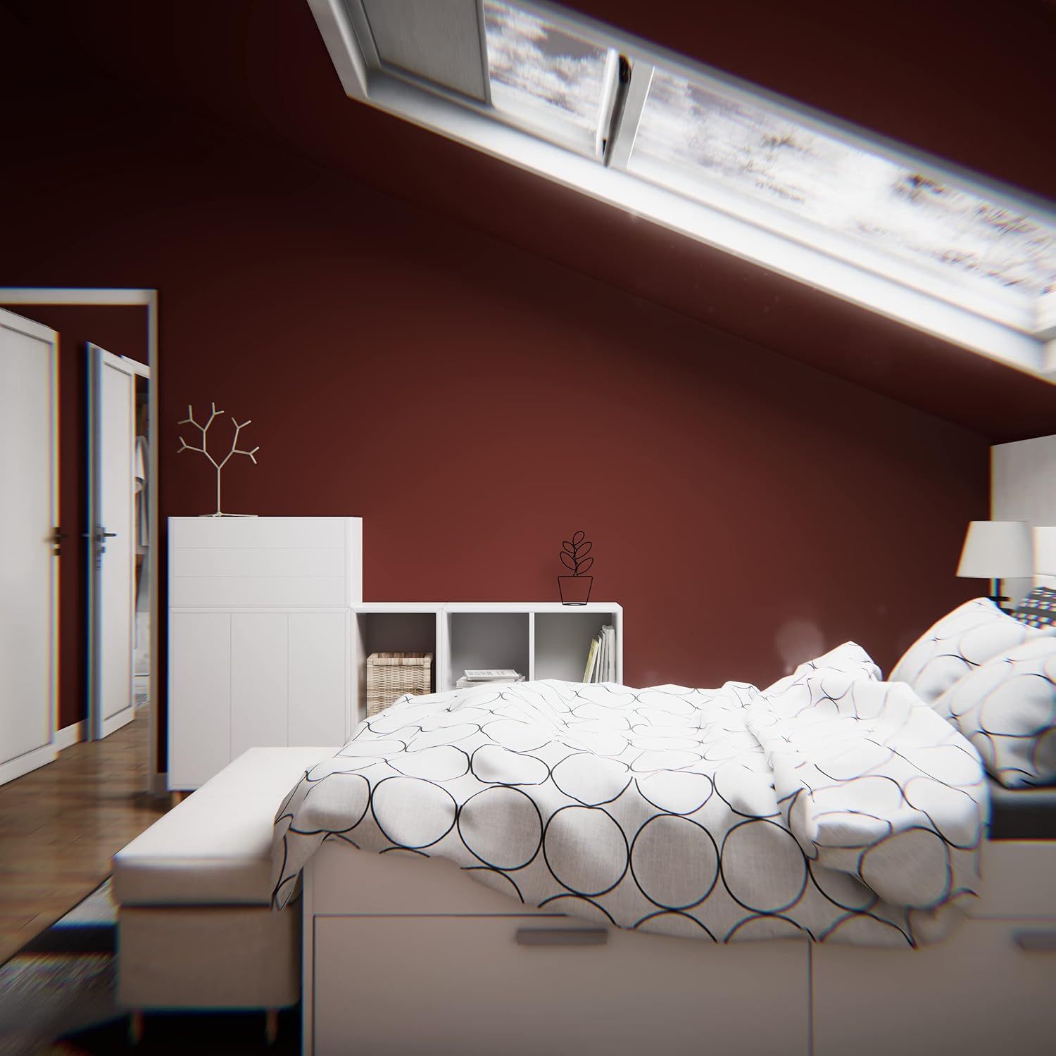 Microblend Interior Paint and Primer - Red Wall, Satin Sheen, Sample, Microblend Reds Family