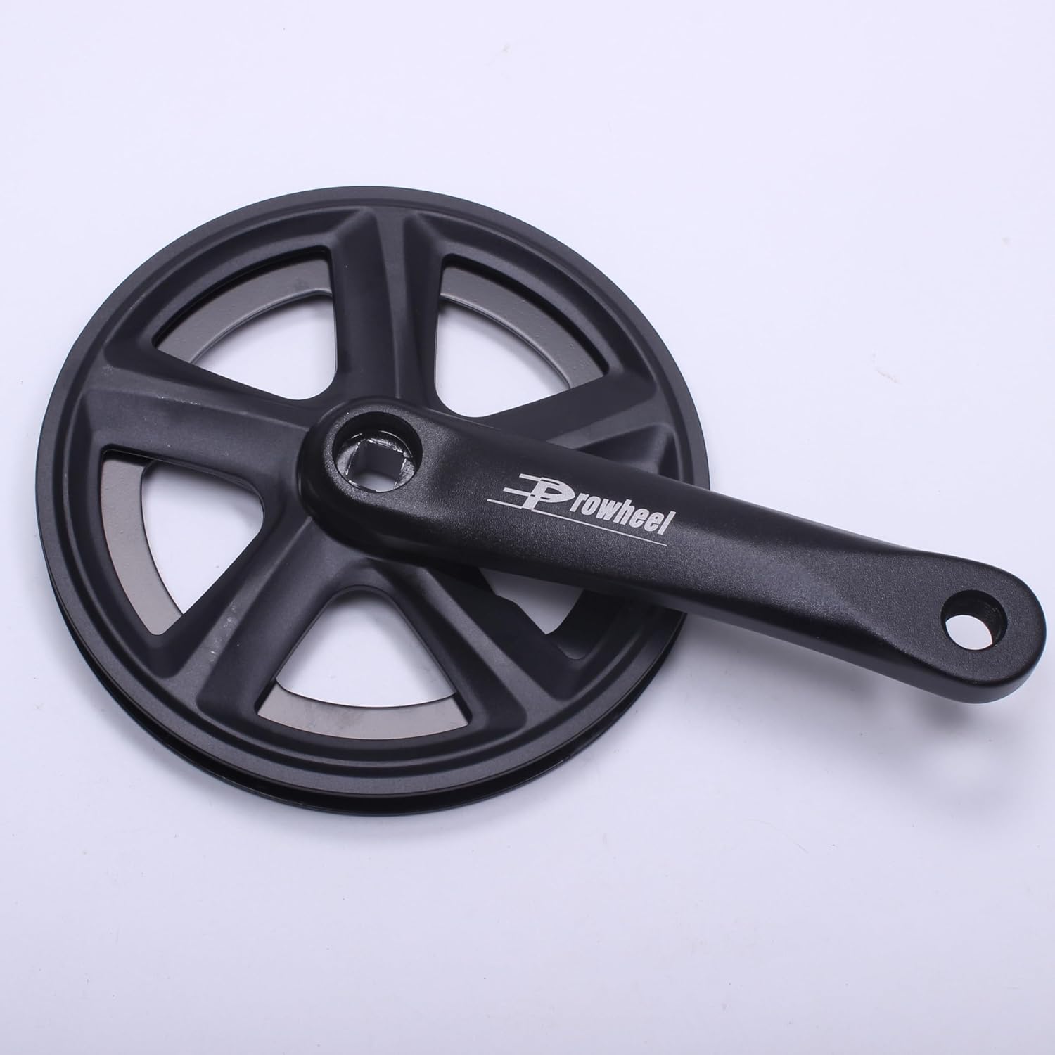 PROWHEEL Bike Crankset,42T 152MM/160MM/165MM/170MM/175MM Bike Crank Arm Set,Double ChainWheel and Replacement Chain Guard,Compatible with City Bike,MTB,Electric Bicycle,Cargo,Folding Bike