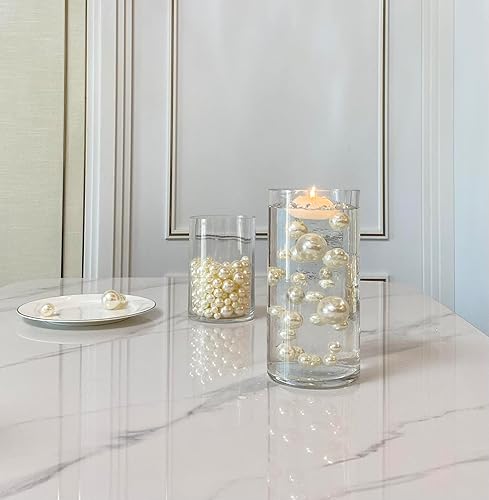 jecacc Kit de perlas flotantes para jarrones 10000 cuentas de agua transparente y 60 piezas de perlas sin agujero tamaños surtidos fabricación de