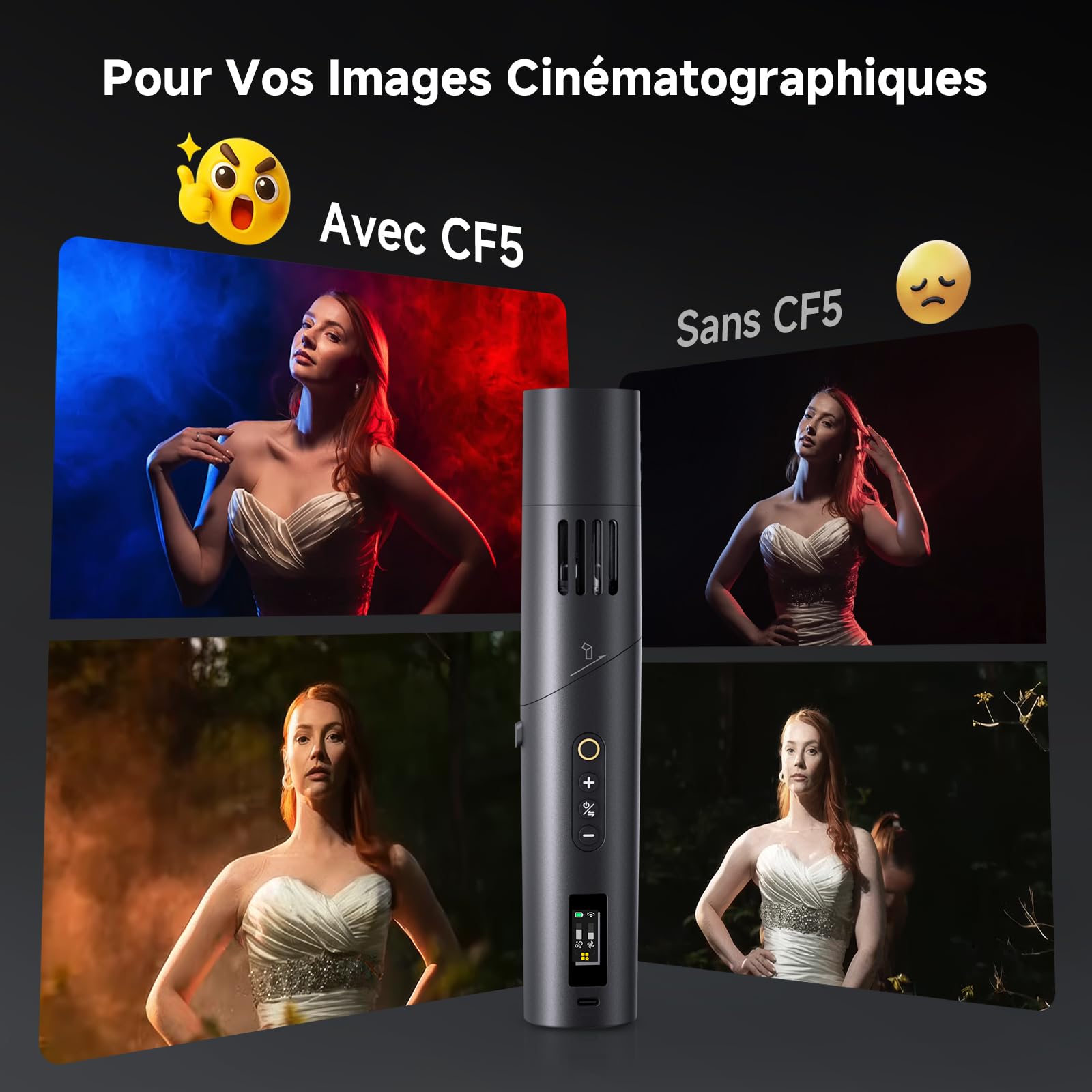 COLBOR CF5 Machine à Fumée Rechargeable 40W avec Télécommande | Avec Ventilateur RGB, Portable, pour Photographie, Fêtes en Intérieur et en Extérieur, Halloween, Cosplay