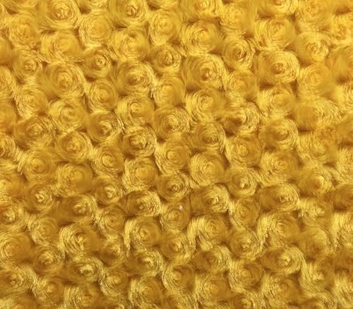 Tela Minky Rosebud de 58 pulgadas de ancho vendido por The Yard (amarillo canario)
