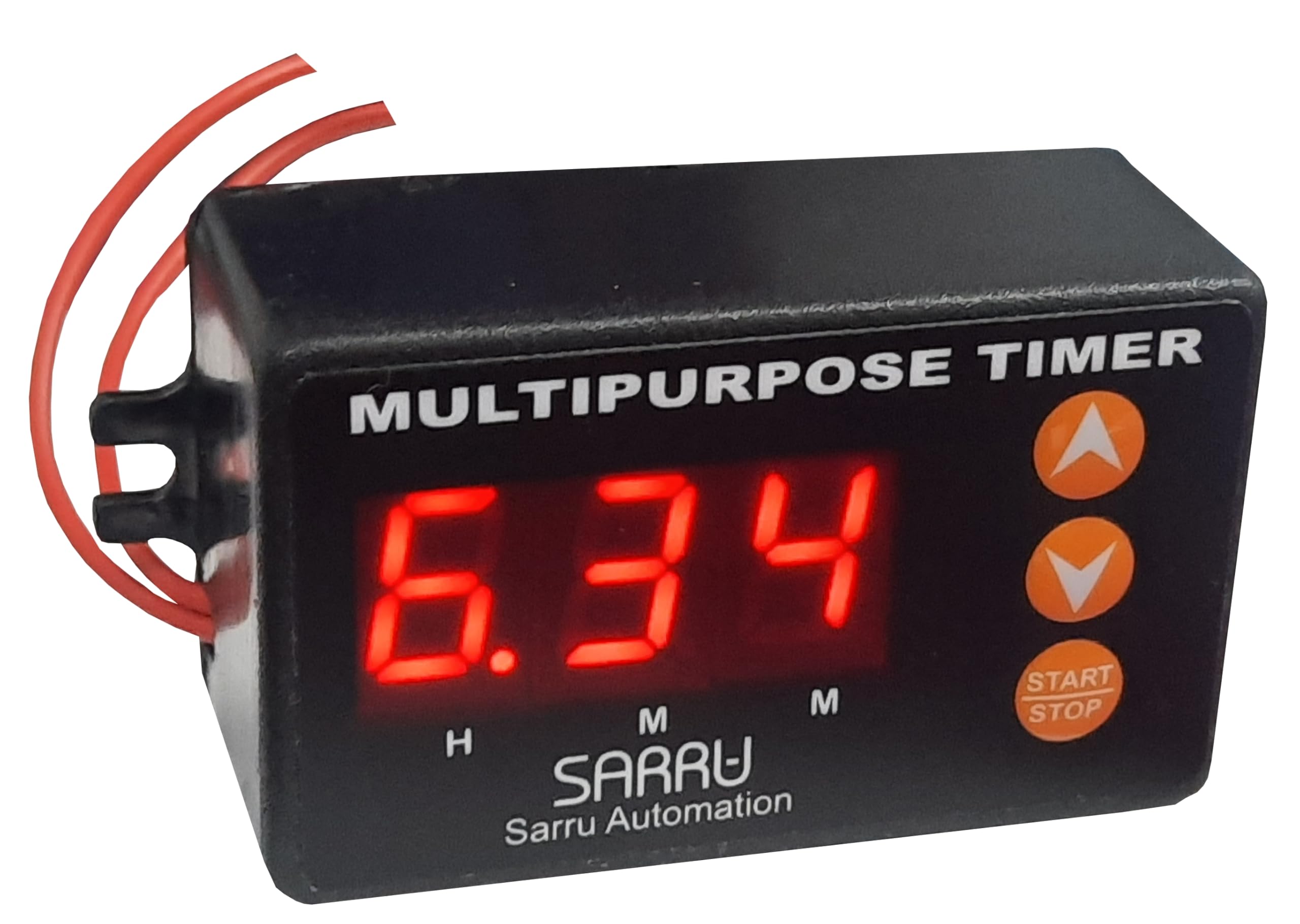SARRU MTS: Multipurpose Programable Timer Switch with 4 Operation Modes, Input 230VAC, Output Relay Switch Load 10A 230VAC. at Power Interruption Remaining Timer Value Save Feature. Surface Mount.