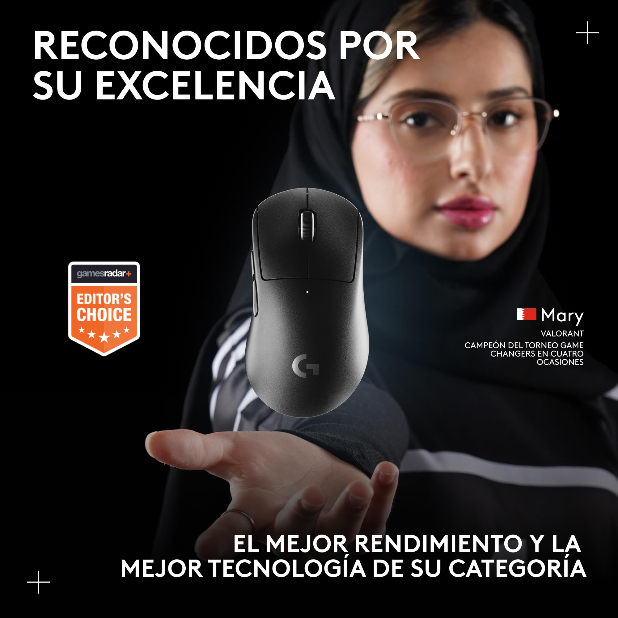 Logitech G Pro X Superlight 2 Dex Wireless Gaming Mouse | 60g pro-grade right-handed mouse, 5 buttons, USB-C, 44k DPI, up to 8 kHz polling, PC/Mac - Rosa