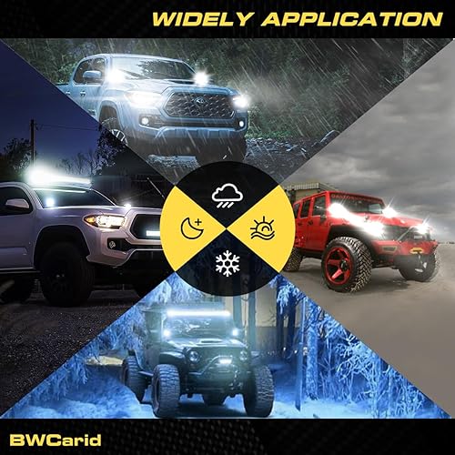 Miniatura 9 de Kit de luces antiniebla LED de 3 pulgadas con interruptor, kit de luces antiniebla para todo terreno, 2 unidades, 50 W, impermeable, para Jeep,