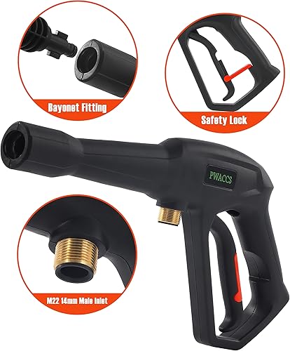 Miniatura 6 de PWACCS Manguera de lavado a presión para lavadora eléctrica; repuesto de pistola de lavado a presión con kit de varilla de extensión