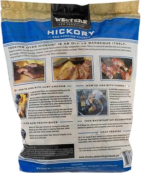 Western Premium BBQ Products Hickory BBQ Cooking Chunks, 570 cu in