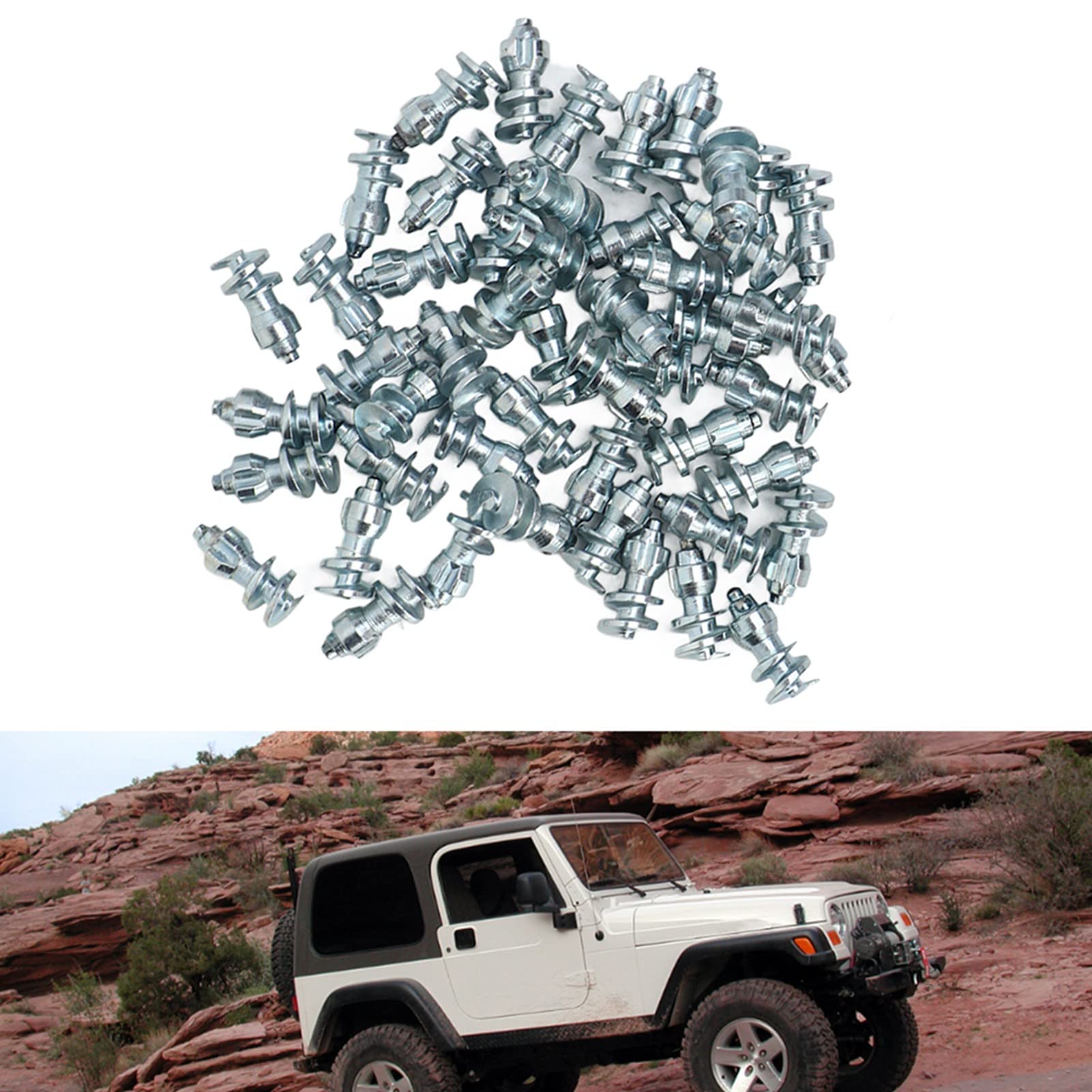50 uds, clavos para neumáticos, tornillo antideslizante para neumáticos, clavos para neumáticos de bicicleta, clavos para nieve, universales coche bicicleta camión carretilla elevadora vehícu