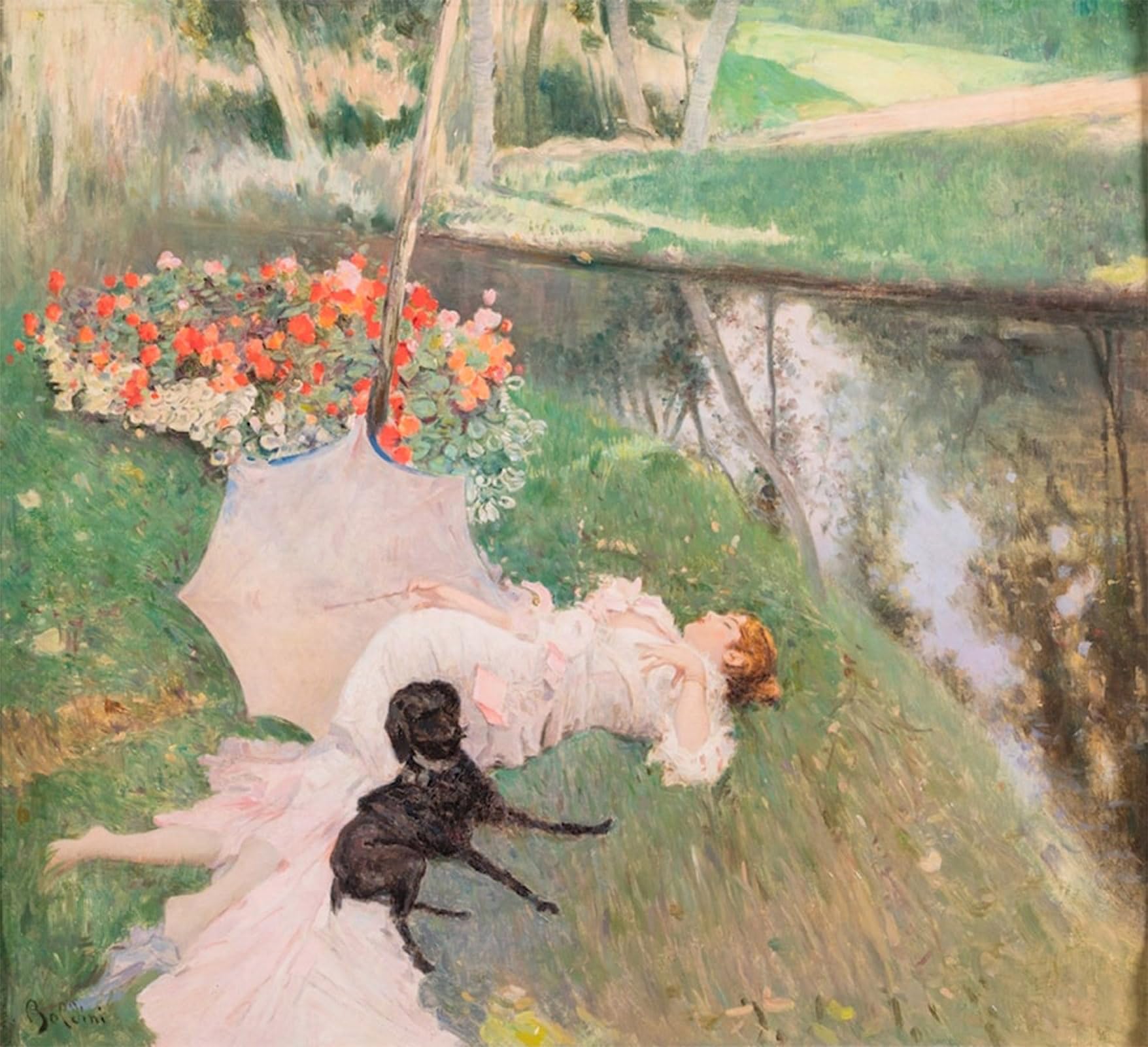POSTERIIk Vintage Art Print Images Pictures Print Summer by Boldini Modern Colour Posters for Office Home Decor 60x90cm