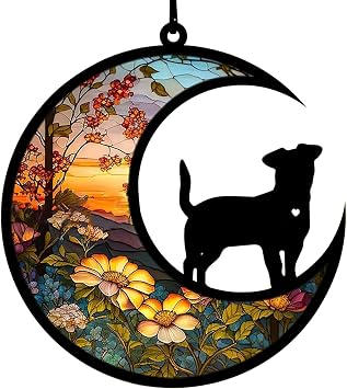 Personalized Name Dog Memorial Suncatcher,Dachshund Loss Suncatcher Pet Sympathy Gifts for Dog Lovers