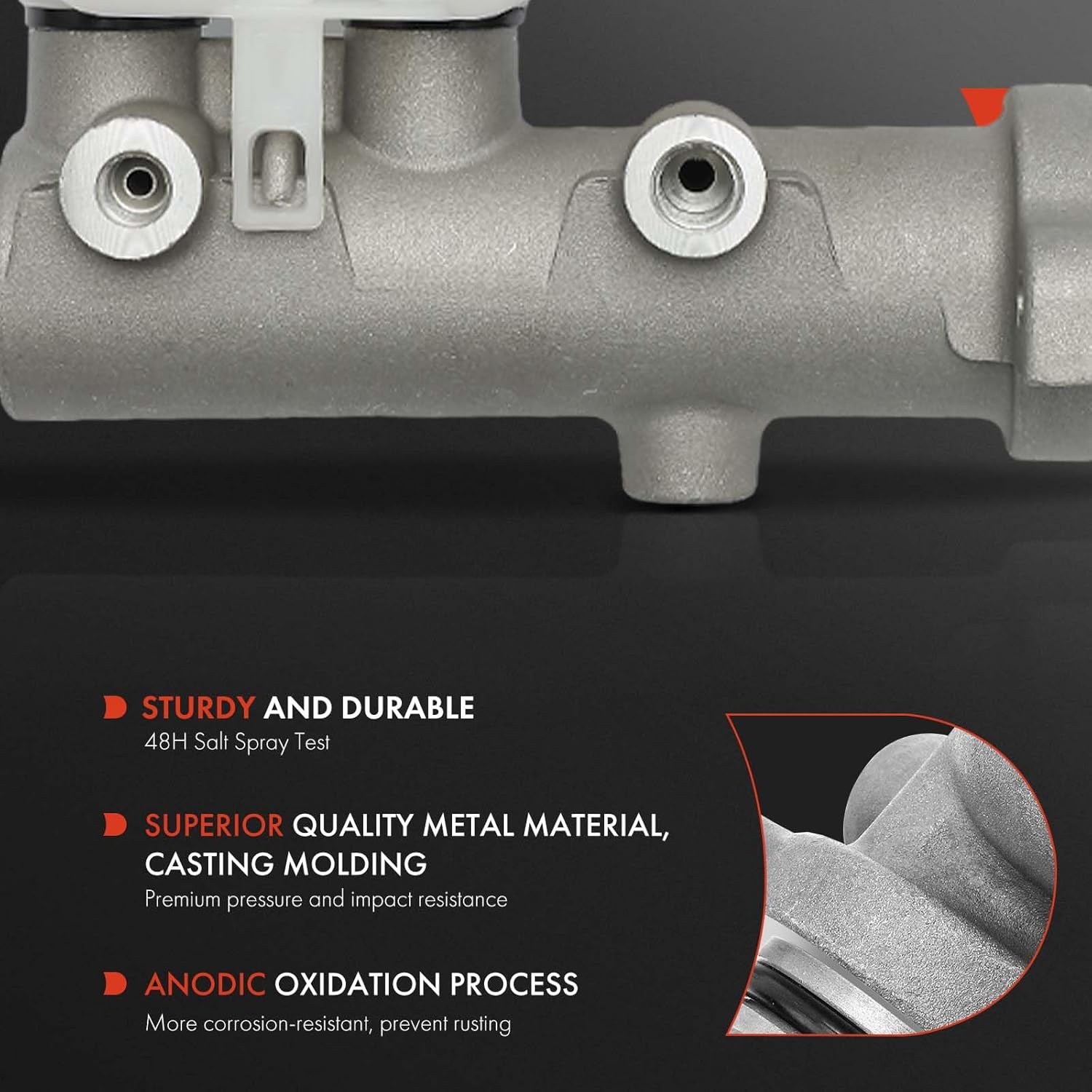 A-Premium Brake Master Cylinder with Reservoir and Sensor Compatible with Ford Model - F-250/F-350/F-450/F-550 Super Duty, fits models With Hydraulic Booster, Trailer Sway Control