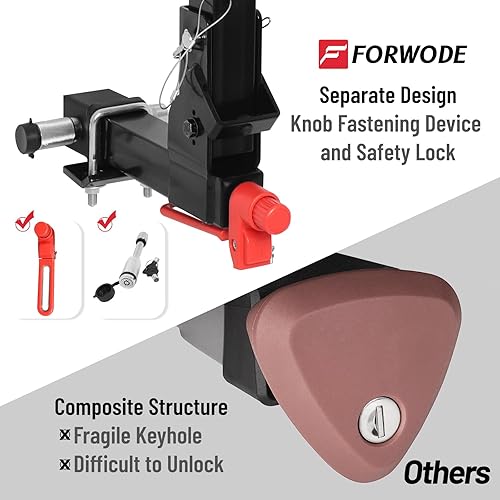 Miniatura 6 de Portabicicletas de enganche, soporte para bicicletas de montaje libre para automóvil, máximo 140 libras para 4 bicicletas, receptor de 2 pulgadas