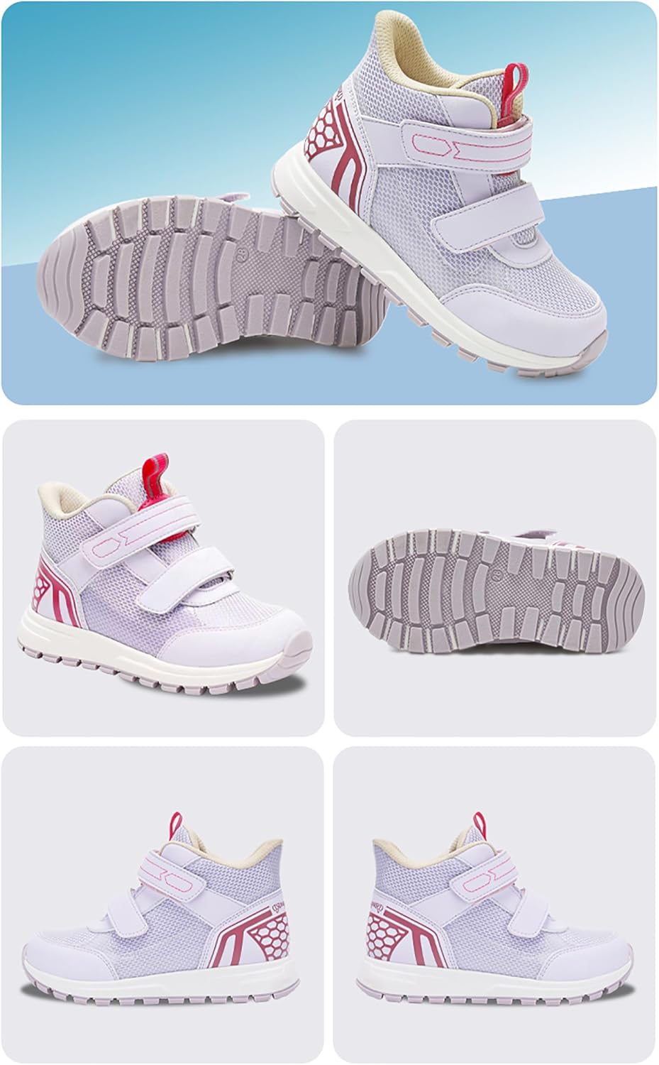 princepard Toddlers Orthopedic Shoes for Kids with Arch and Ankle Support,Fashion Mesh Breathable Sneakers - Image 5