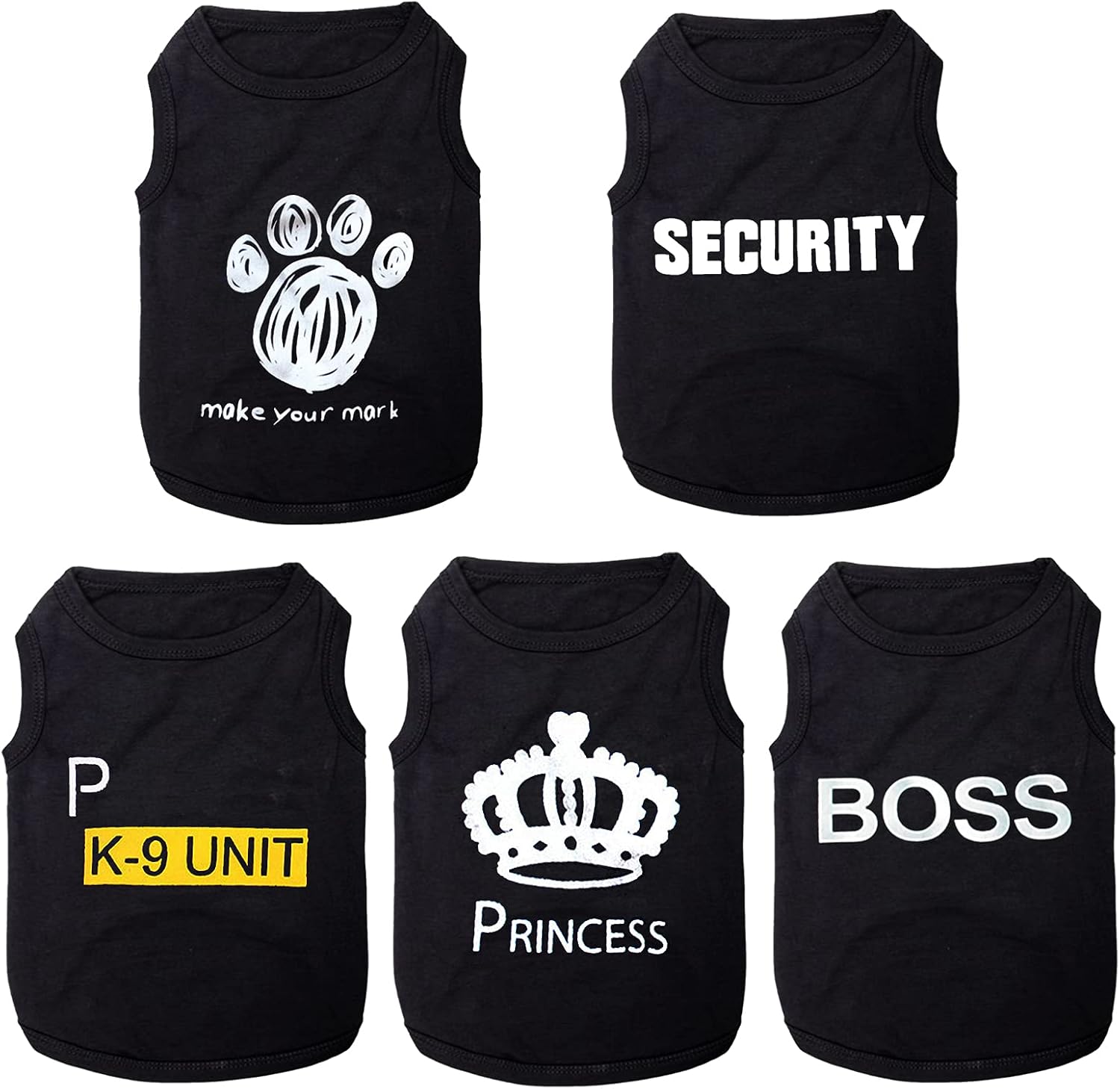 5 Pieces Puppy Clothes, Soft Cotton Dog Clothes Cat Clothes, Printed Colorful Small Puppy Shirts, Small Dog Shirt and Cat Shirt for Pet…