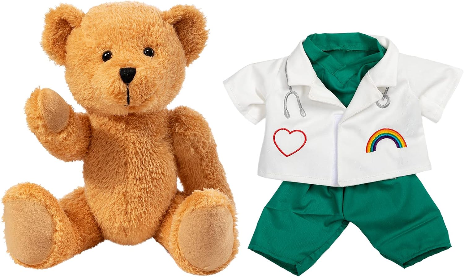 HollyHOME Doctor Bear Stuffed Animal Plush Teddy Bear in Scrubs and White Coat Gifts for Doctors Students and Kids 10 Inch - Image 5