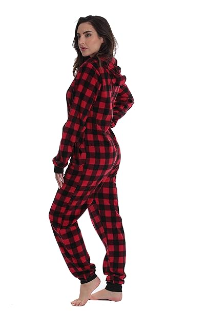 Buffalo plaid womens onesie Clearance
