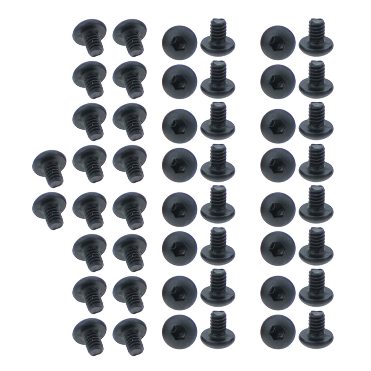 Uxcell M2.5x3mm 10.9 Alloy Steel Button Head Hex Socket Cap Screws – 100-Pack, Black Oxide, 0.45mm Pitch, 1mm Hex Drive