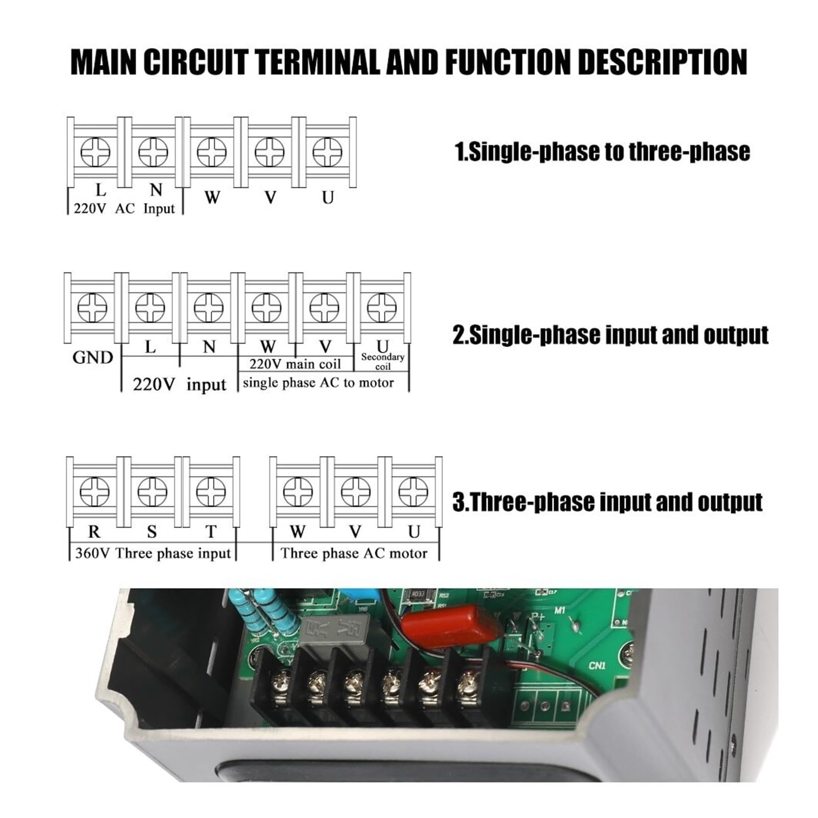 Azionamento a frequenza variabile Regolatore di velocità di frequenza VFD AT1-2200S 2.2KW 12A 220 Motor Drive monofase in uscita trifase regolatore inverter variabile Alte prestazioni