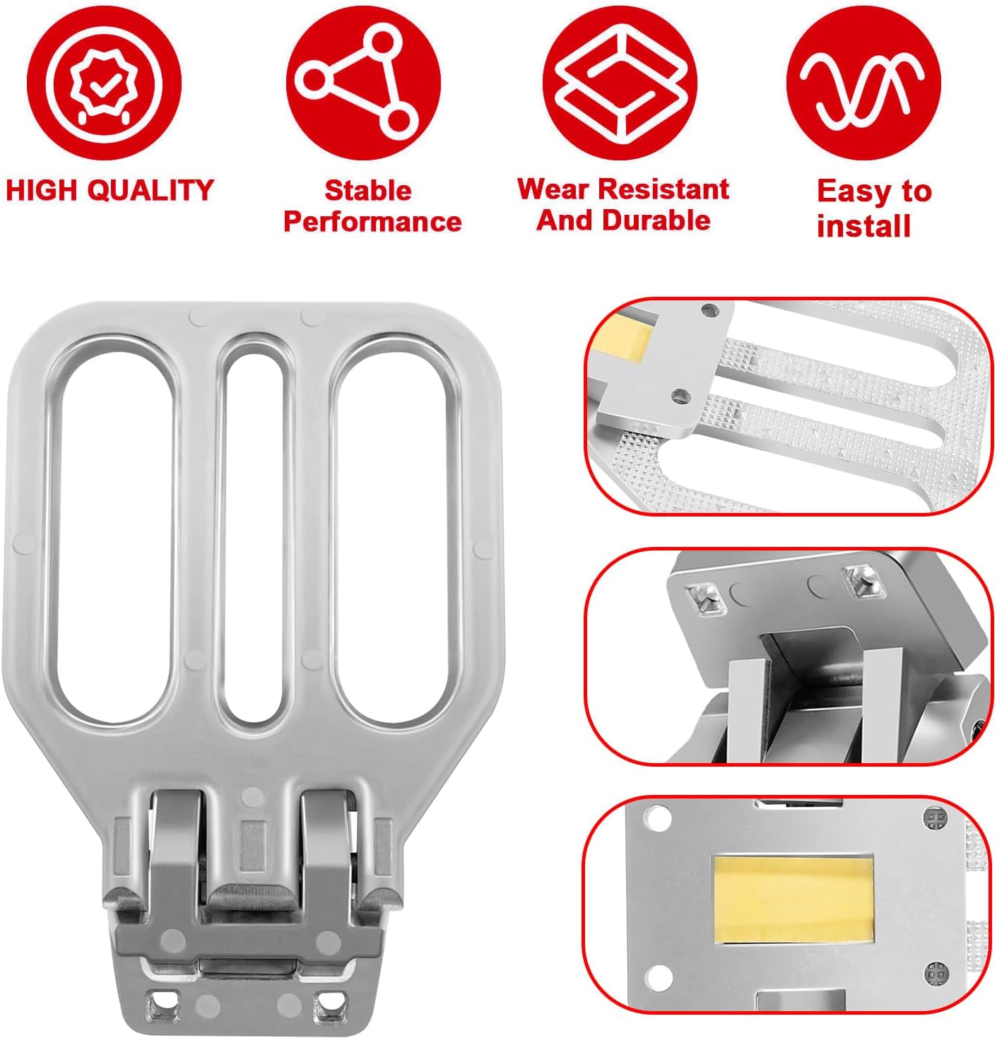 mooncar Heavy Duty Folding Truck Step,Universal Safety Folding Foot Step fit for Trucks,Van,Boat Trailers, Campers, RVs and etc,6.75'' x 8.56'' Platform,Replace FS2797CH