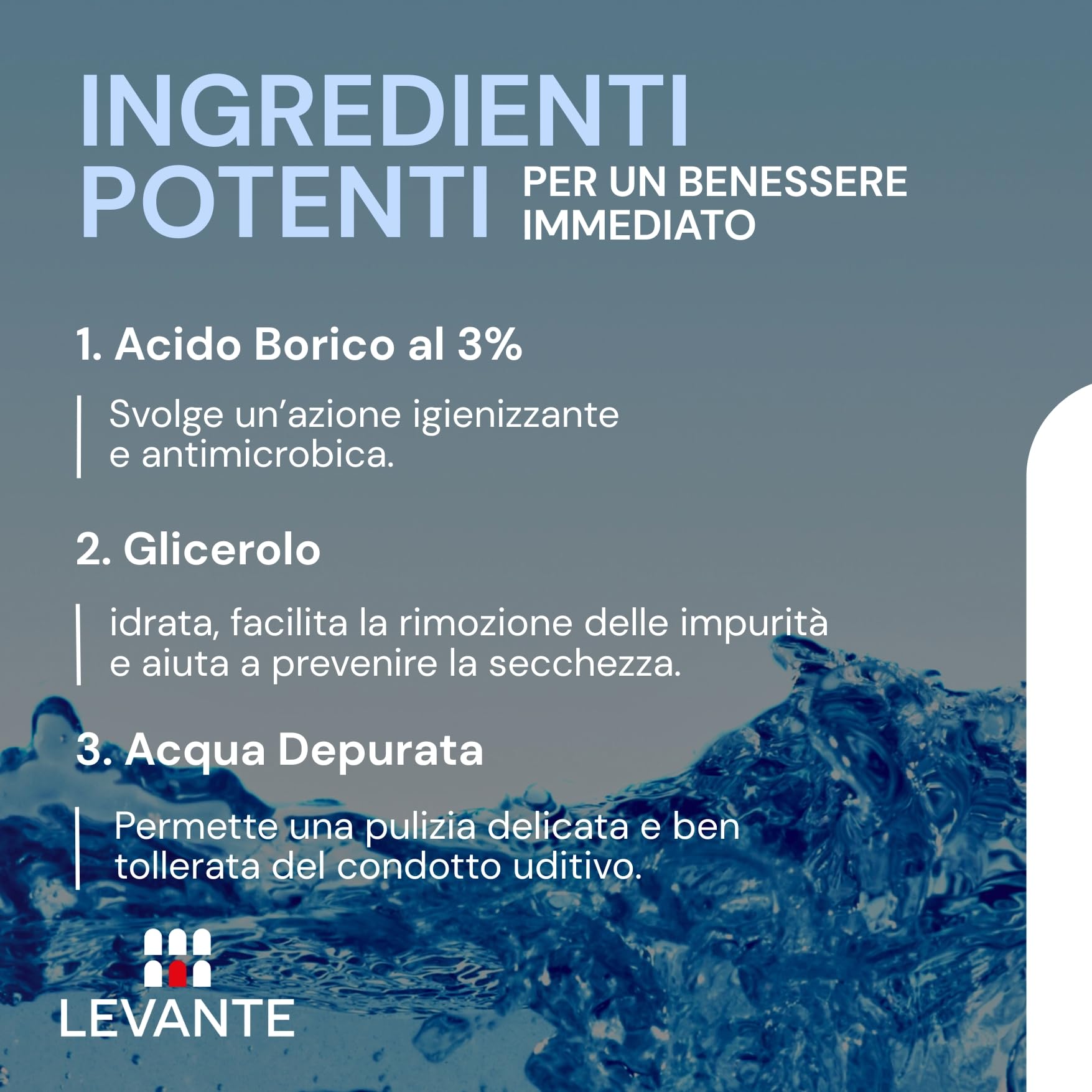 Amicobor Acquoso Spray Orecchie Pulizia 100ml Soluzione Acquosa Spray Auricolare per Pulizia Orecchie con Acido Borico 3% e Glicerina Sciogli Cerume per la Corretta Igiene del Condotto Uditivo