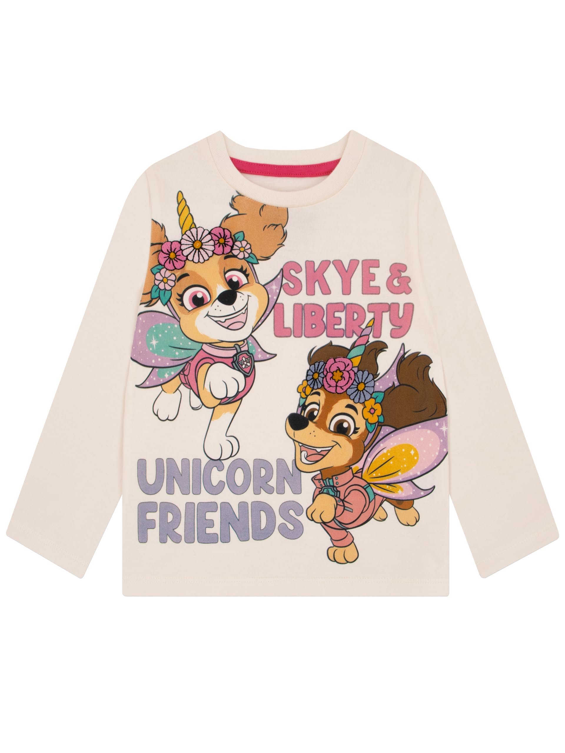 PAW PATROL T Shirt Mädchen, T Shirt Kinder Mit Skye Und Liberty, Langarmshirts Für Mädchen Baumwolle