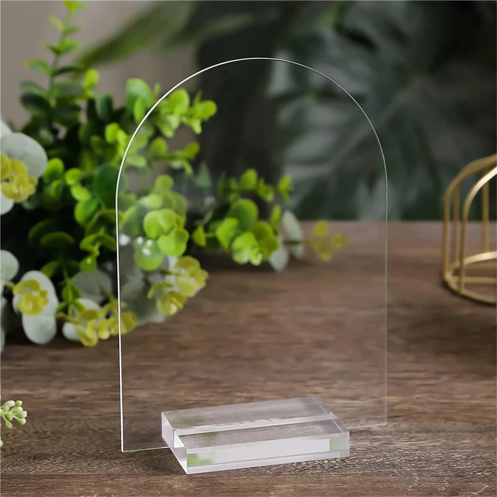 Ständer Tischkartenhalter 25 Stück Tischnummernständer Desktop Klarer Kartenständer Transparente Schilderhalter Für Hochzeitsfeiern(5x3x1cm)