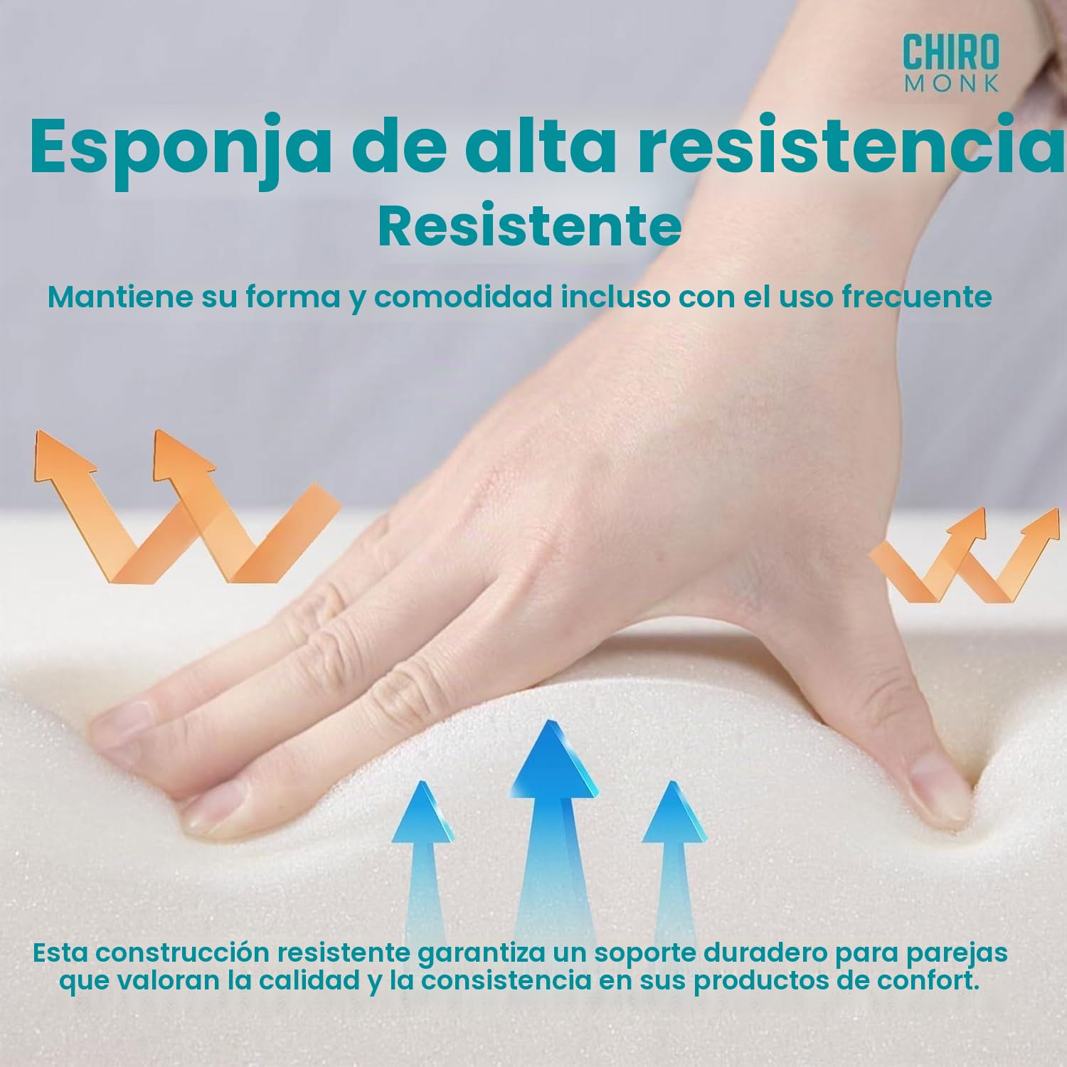 Almohada de espuma viscoelástica para parejas – Cojín de posicionamiento de 27° con soporte lumbar, cojín impermeable para mayor intimidad y comodidad en el dormitorio (gris)