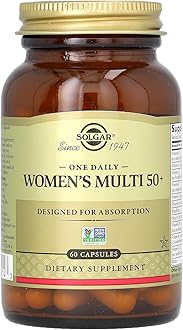 Solgar One Daily Women's Multi 50+ Whole Body Support for Women 50 and Older - Highly Absorbable Heart, Bone & Breast Health, Energy, Stress, Hair Skin & Nails Multivitamin, 60 Vegan Capsule Servings