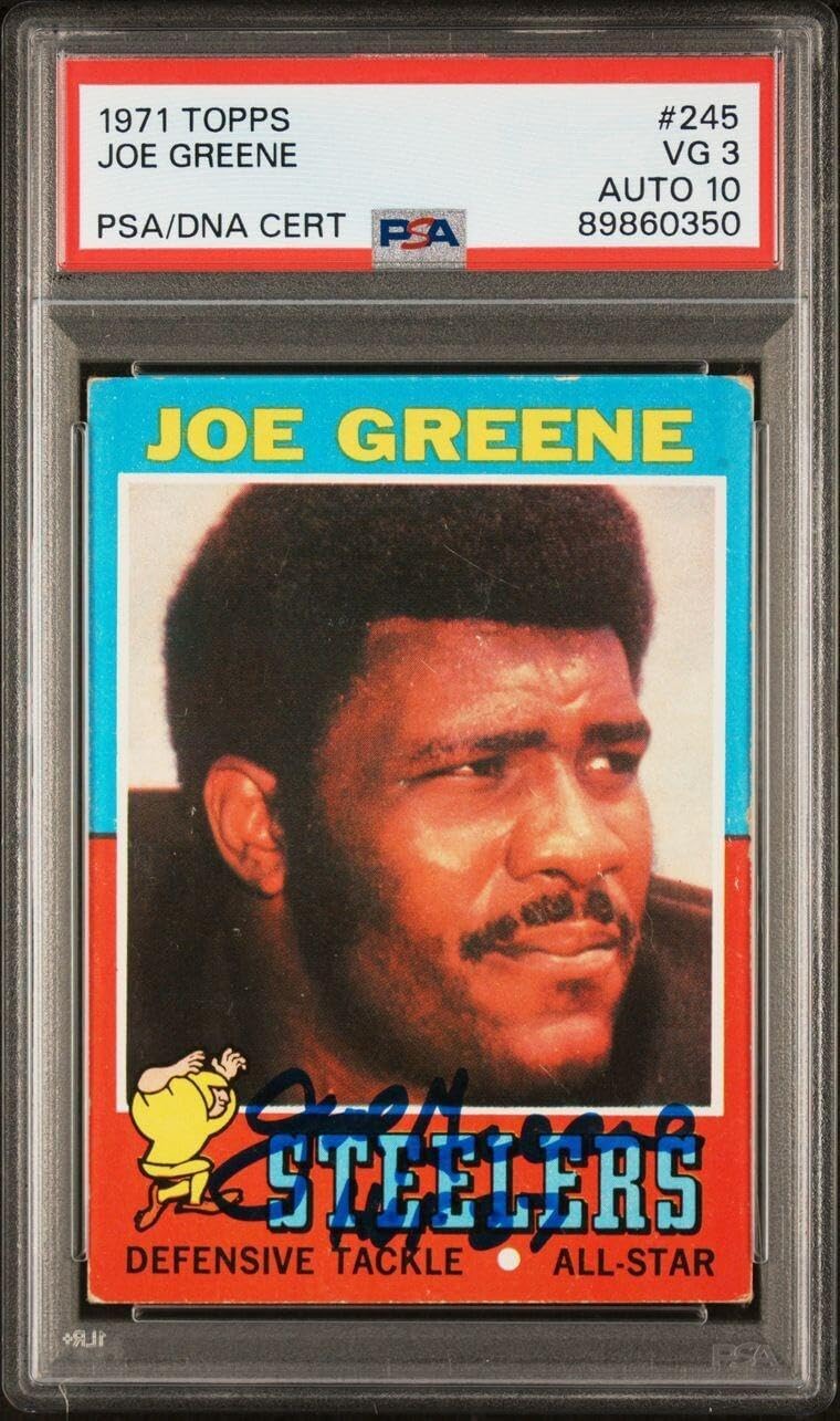 1971 Topps Autographed Joe e Rookie Card HOF 87 PSA 3 DNA AUTO 10#89860350 - Football Slabbed Autographed Rookie Cards