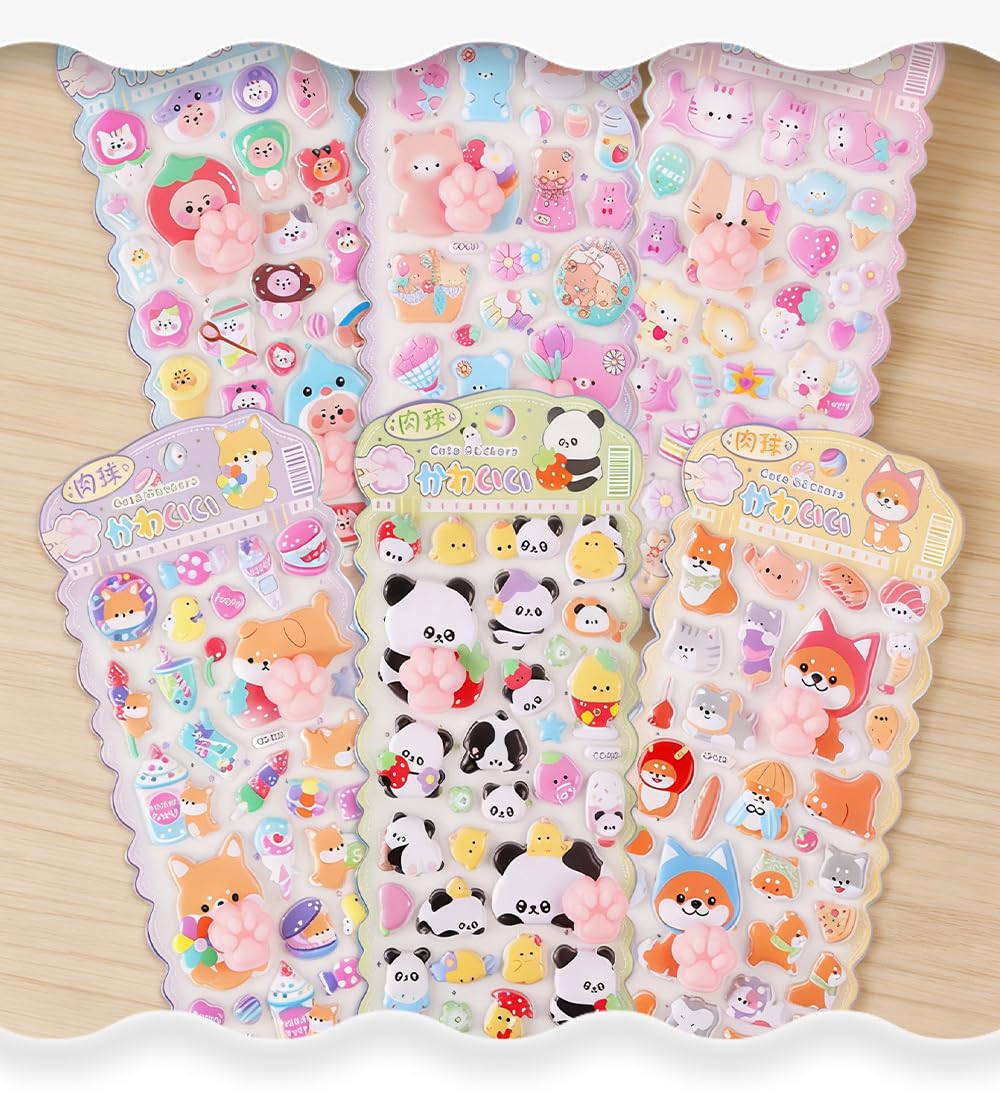 2026年・再再再再入荷！【被らない柄・4枚セット】パンダ立体シール ぷっくりc Amazon.co.jp: 2026年・再再再再入荷！【被らない柄・4枚セット