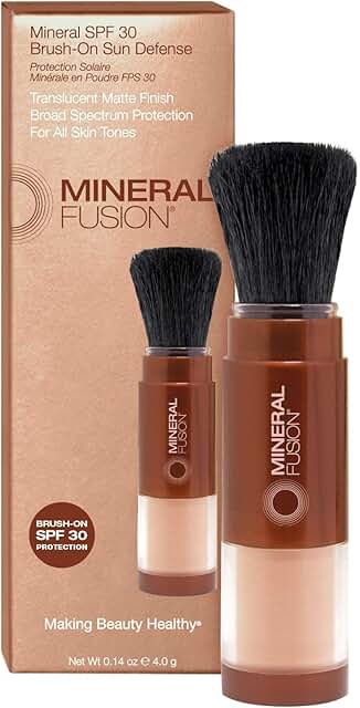 Mineral Fusion Brush-On Sun Defense, SPF 30, UVA and UVB Protection, No Parabens, Gluten Free, Vegetarian, No Phthalates, ...