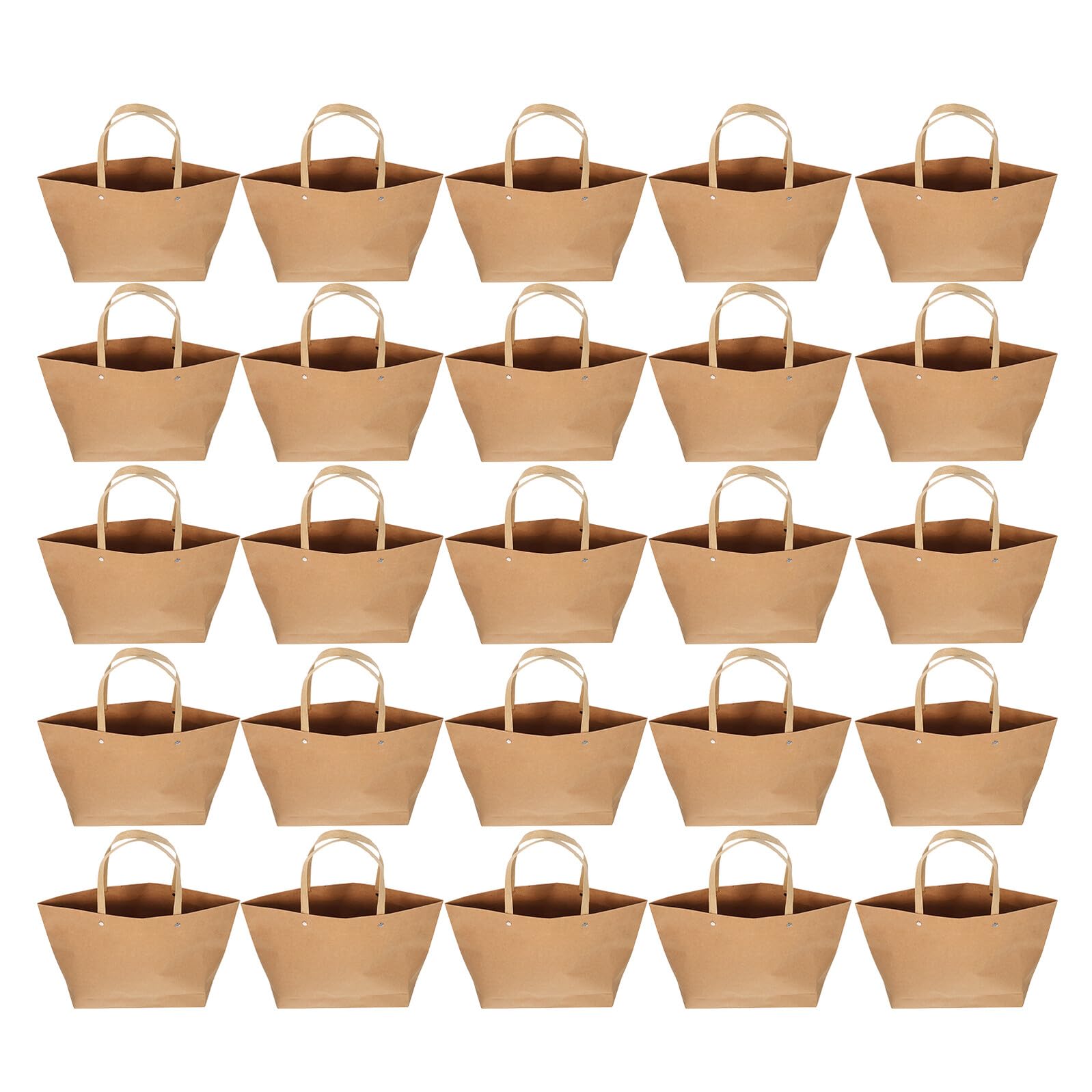 Paquet en papier kraft vintage brun lot de 25 sacs à cadeaux de petite taille avec poignées