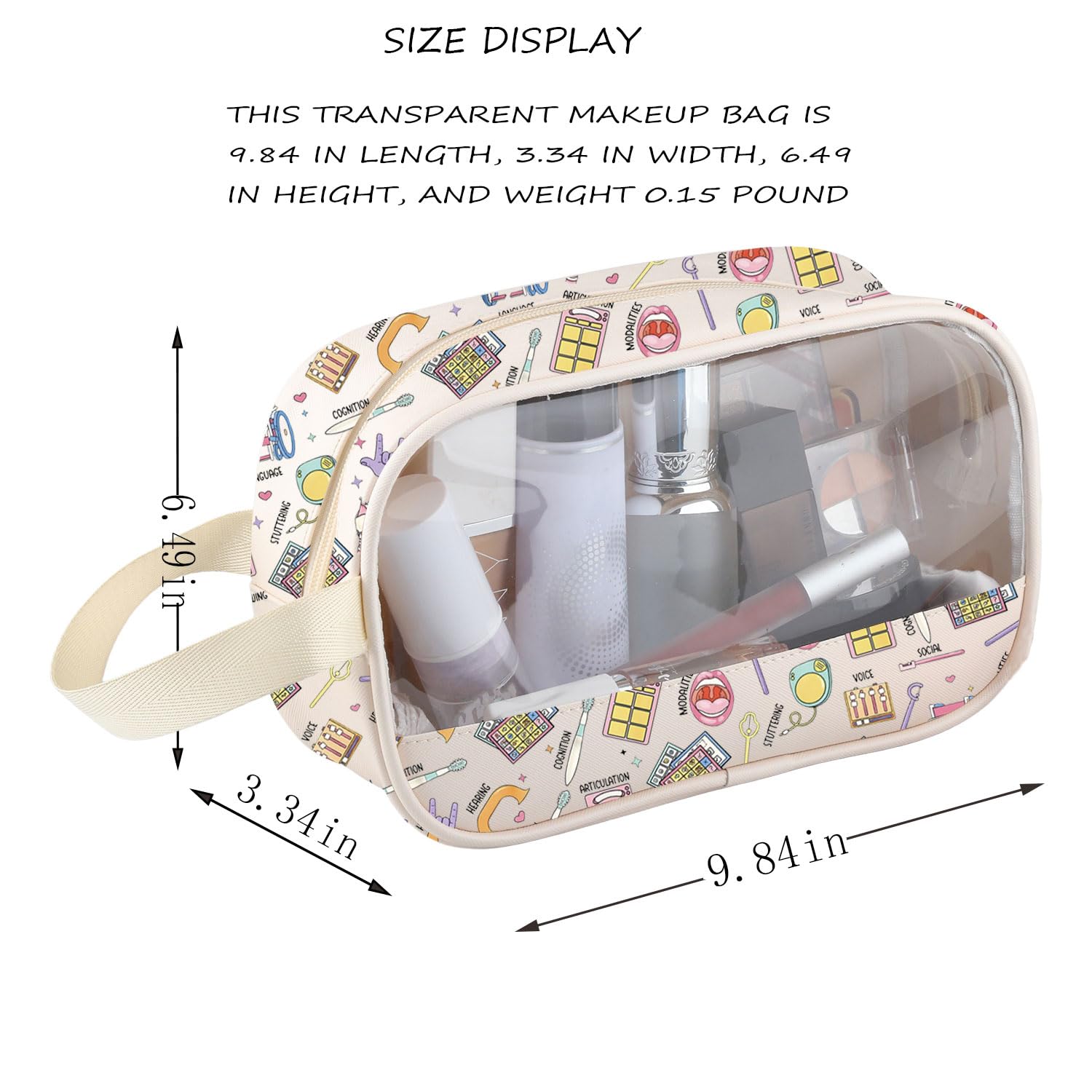 Speech Language Pathologist Gifts Makeup Bag Speech Therapy Gifts for Speech Therapists Cosmetic Bag SLP Gifts Cosmetic Bag - Image 2