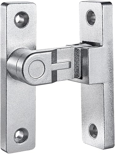 Miniatura 5 de Pestillos de puerta de ángulo recto de 90 grados, hardware de cierre abatible de aleación de zinc plateado  Cerraduras de seguridad de aleación de