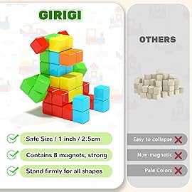 40pcs Magnetic Blocks for Toddler Toys, Magnetic Cubes Building Blocks Classroom Must Haves, STEM Preschool Sensory Magnet Toys for 3 4 5 6 Year Old Boys and Girls