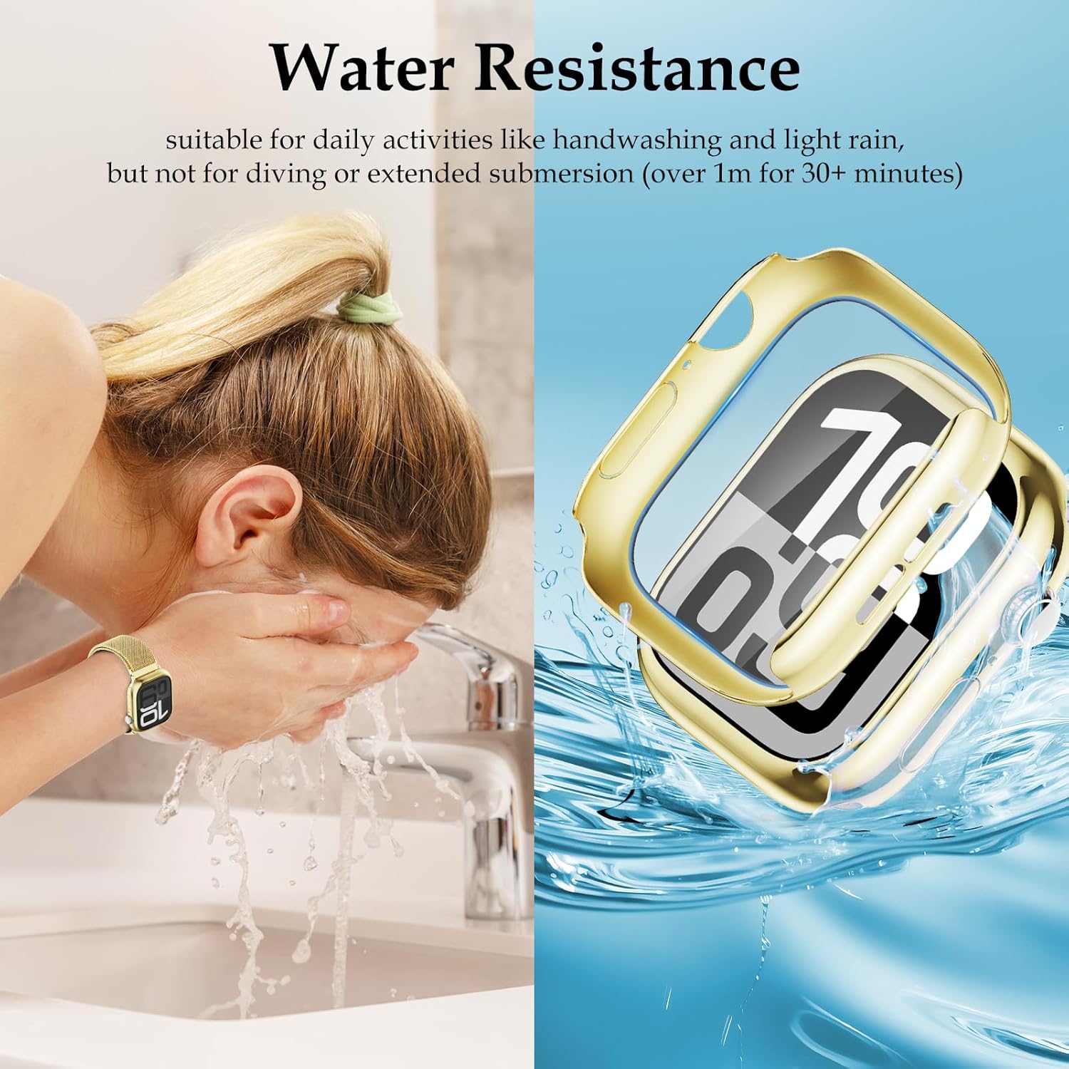 Waterproof Stainless Steel Milanese Band with Case Compatible for Apple Watch 38mm 40mm 41mm 42mm 44mm 45mm 46mm 49mm Women/Men,Magnetic Strap for iWatch Series 11 10 9 8 7 6 5 4 3 2 1 SE SE3 Ultra2/3 - Image 3