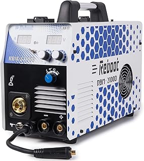 Reboot MIG Welder 210Amp 110/220V Gas/Gasless Mig/Stick/Lift Tig/Spool Gun 2T/4T 5 in 1 IGBT Inverter Welder 2LB/10LB Solid Wire Flux Cored Wire Energy Saving and Portable Welder Machine