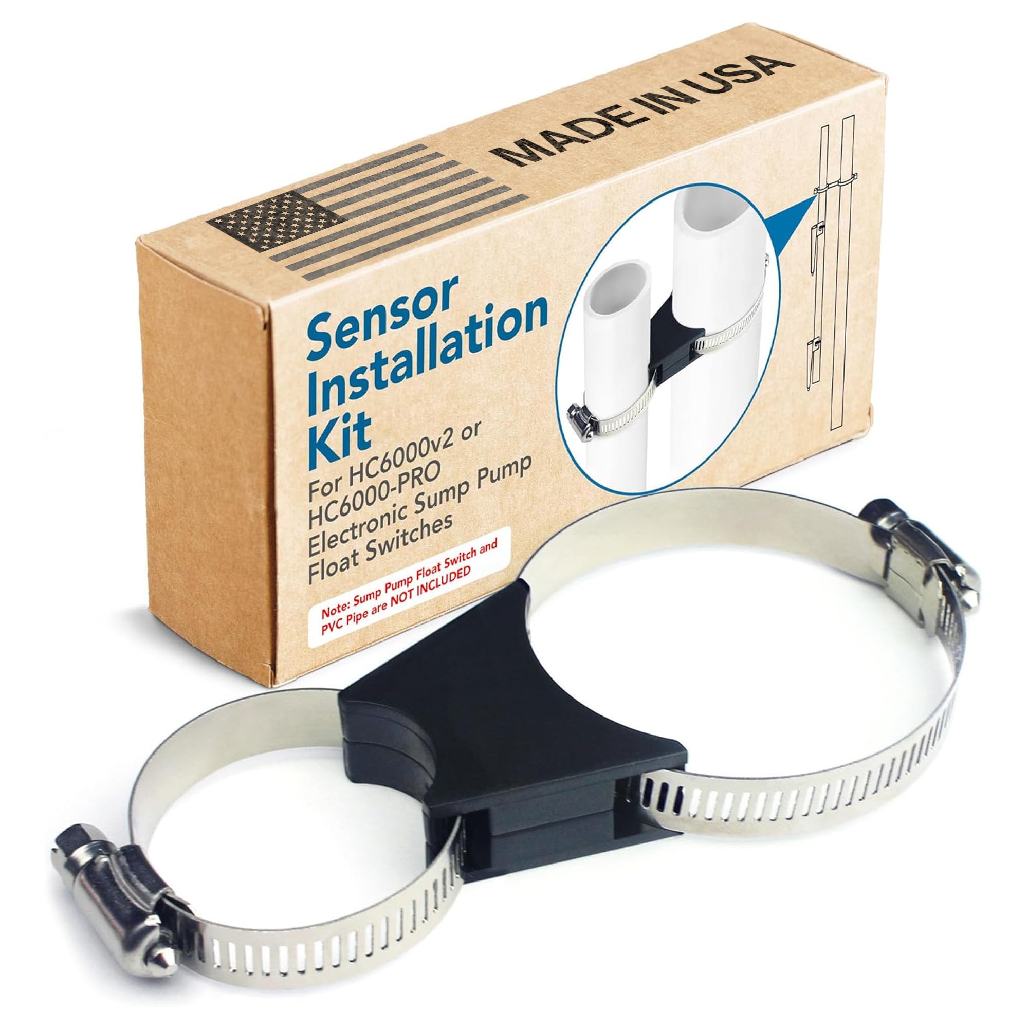 Sensor Installation Kit for HC6000V2 &amp; HC6000 For Float Switches - Eliminates Stray Paths, Prevents False Triggers from High Iron &amp; Mineral Content Water - 3/4 PVC Pipe Not Included
