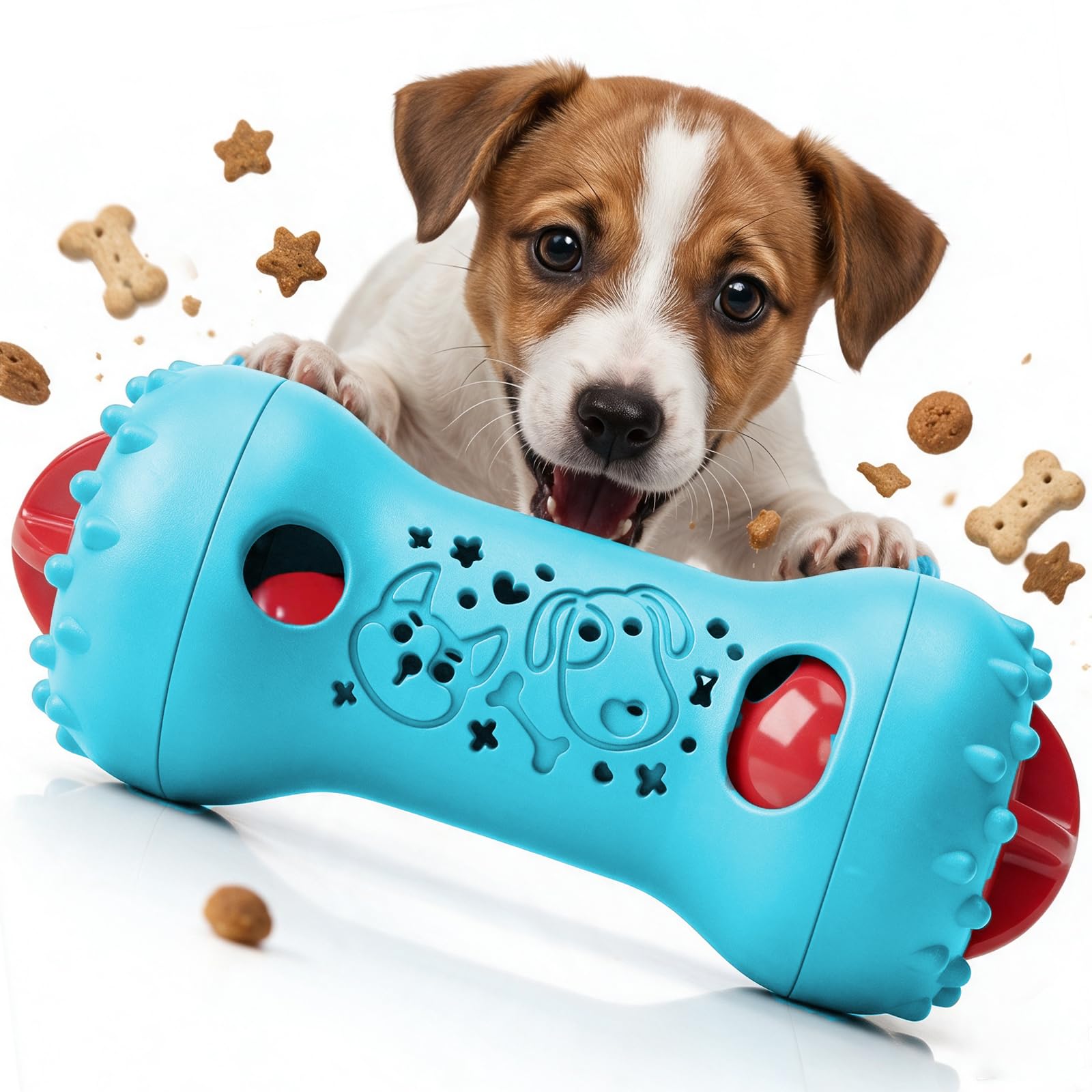 ertlutw Interactive Dog Toys for Boredom,with Adjustable Treat Dispenser